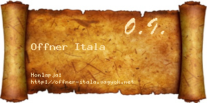 Offner Itala névjegykártya